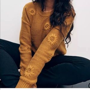 Madewell floral embroidered sweater